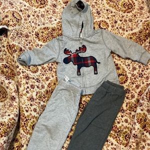 Carters moose knit set